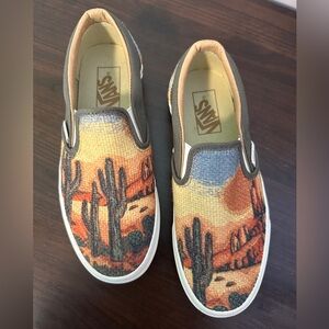 Vans Cactus Tapestry Slip-On Shoes - Desert Print